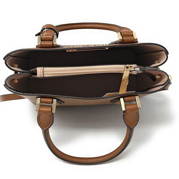 New Michael Kors MK ADELE MD MESSENGER Luggage Brown Leather Small Handbag - Picture 6 of 9